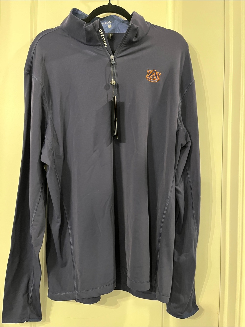 Greyson Slate Blue Auburn Tate Quarter-Zip Performance Pullover